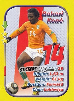 Sticker Bakari Kone - Stars 3x1 (Big) n. 26 - Aquarius