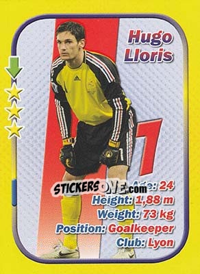 Sticker Hugo Lloris - Stars 3x1 (Big) n. 34 - Aquarius