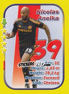 Sticker Nicolas Anelka - Stars 3x1 (Big) n. 42 - Aquarius