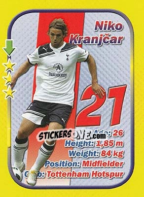 Sticker Niko Kranjcar - Stars 3x1 (Big) n. 45 - Aquarius