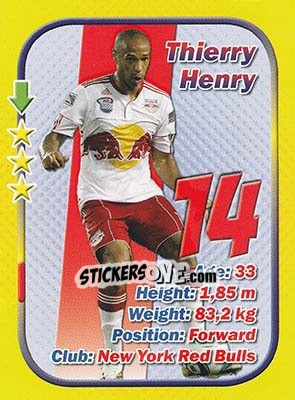 Sticker Thierry Henry - Stars 3x1 (Big) n. 47 - Aquarius