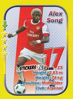 Sticker Alex Song - Stars 3x1 (Big) n. 69 - Aquarius