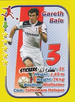 Sticker Gareth Bale - Stars 3x1 (Big) - Aquarius