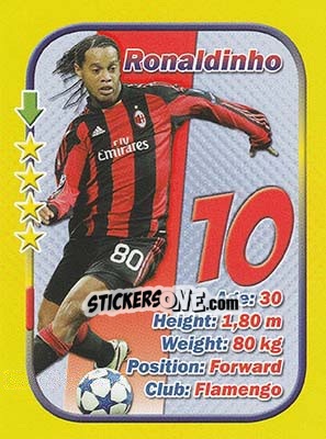 Sticker Ronaldinho - Stars 3x1 (Big) n. 79 - Aquarius