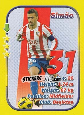 Sticker Simao - Stars 3x1 (Big) n. 82 - Aquarius