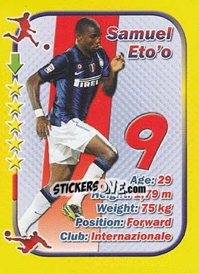 Sticker Samuel Eto'o - Stars 3x1 (Big) n. 84 - Aquarius
