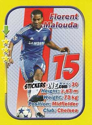 Sticker Florent Malouda - Stars 3x1 (Big) n. 89 - Aquarius