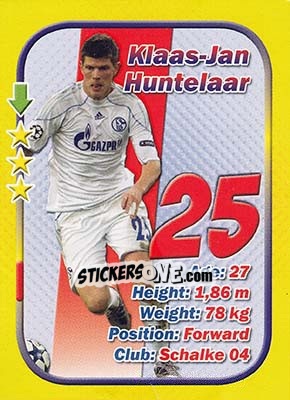 Sticker Klaas-Jan Huntelaar - Stars 3x1 (Big) n. 91 - Aquarius