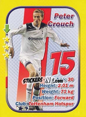 Sticker Peter Crouch - Stars 3x1 (Big) n. 93 - Aquarius