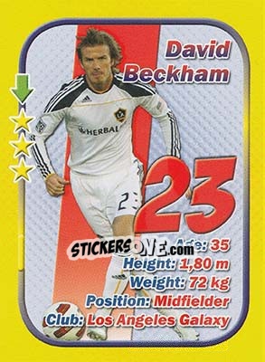 Sticker David Beckham - Stars 3x1 (Big) - Aquarius