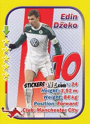 Sticker Edin Džeko - Stars 3x1 (Big) n. 97 - Aquarius