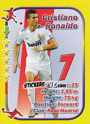 Sticker Cristiano Ronaldo - Stars 3x1 (Big) n. 100 - Aquarius