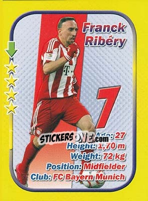 Sticker Franck Ribery - Stars 3x1 (Big) n. 101 - Aquarius