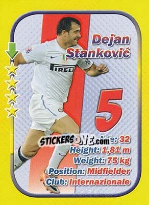 Sticker Dejan Stankovic - Stars 3x1 (Big) n. 104 - Aquarius
