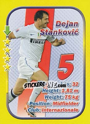 Cromo Dejan Stankovic - Stars 3x1 (Big) - Aquarius