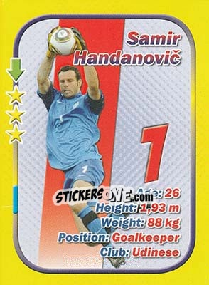 Sticker Samir Handanovic - Stars 3x1 (Big) n. 106 - Aquarius