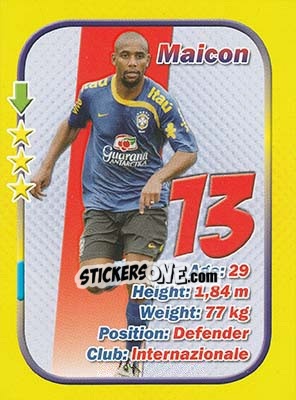 Sticker Maicon - Stars 3x1 (Big) n. 108 - Aquarius