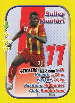 Sticker Sulley Muntari - Stars 3x1 (Big) n. 109 - Aquarius