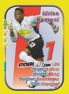 Sticker Idriss Kameni - Stars 3x1 (Big) n. 110 - Aquarius