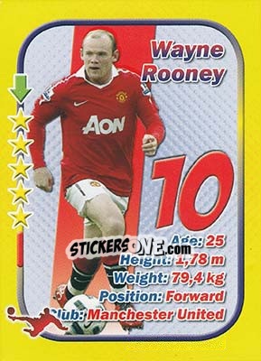 Sticker Wayne Rooney - Stars 3x1 (Big) - Aquarius