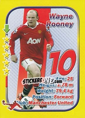 Sticker Wayne Rooney - Stars 3x1 (Big) n. 111 - Aquarius