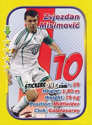 Sticker Zvjezdan Misimovic - Stars 3x1 (Big) - Aquarius