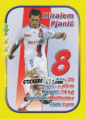 Sticker Miralem Pjanic - Stars 3x1 (Big) n. 114 - Aquarius