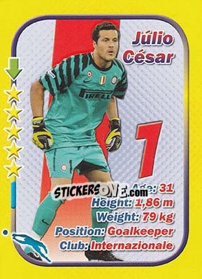 Sticker Julio Cesar - Stars 3x1 (Big) n. 116 - Aquarius