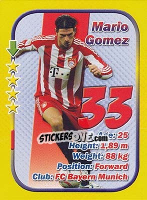 Sticker Mario Gomez - Stars 3x1 (Big) n. 119 - Aquarius