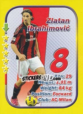 Sticker Zlatan Ibrahimovic - Stars 3x1 (Big) n. 120 - Aquarius