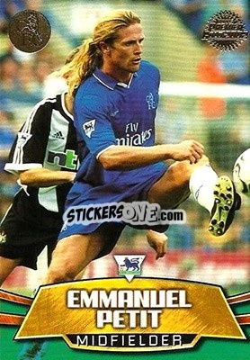 Sticker Emmanuel Petit - Premier Gold 2001-2002 n. C3 - Topps