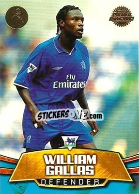 Sticker William Gallas - Premier Gold 2001-2002 n. C5 - Topps