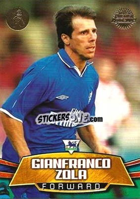 Sticker Gianfranco Zola - Premier Gold 2001-2002 n. C6 - Topps