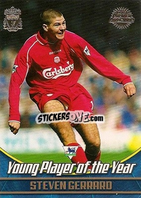 Sticker Steven Gerrard - Premier Gold 2001-2002 n. L1 - Topps