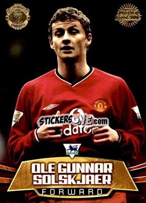 Sticker Ole Gunnar Solskjaer - Premier Gold 2001-2002 n. MU4 - Topps
