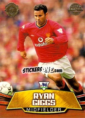 Sticker Ryan Giggs - Premier Gold 2001-2002 n. MU7 - Topps