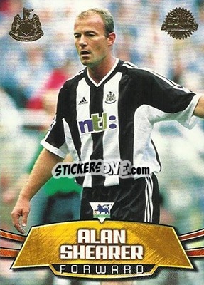 Sticker Alan Shearer - Premier Gold 2001-2002 n. NU3 - Topps