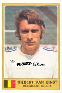 Sticker Gilbert Van Binst - Euro Football 77 n. 8 - Panini