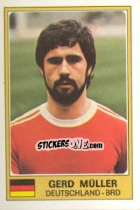 Figurina Gerd Muller - Euro Football 77 - Panini