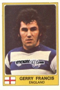 Figurina Gerry Francis - Euro Football 77 - Panini