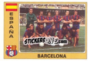 Cromo Barcelona (Team) - Euro Football 77 - Panini