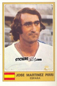 Figurina Jose Martinez Pirri - Euro Football 77 n. 83 - Panini