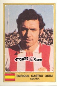 Figurina Enrique Castro Quini - Euro Football 77 n. 89 - Panini