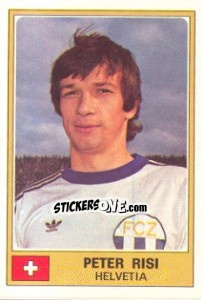 Cromo Peter Risi - Euro Football 77 - Panini