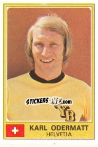 Sticker Karl Odermatt - Euro Football 77 n. 124 - Panini