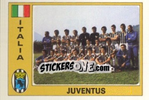 Sticker Juventus (Team) - Euro Football 77 n. 136 - Panini