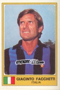 Sticker Giacinto Facchetti - Euro Football 77 n. 141 - Panini