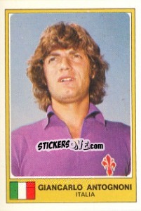 Sticker Giancarlo Antognoni - Euro Football 77 n. 142 - Panini