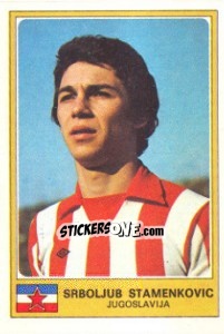 Sticker Srboljub Stamenkovic - Euro Football 77 n. 167 - Panini