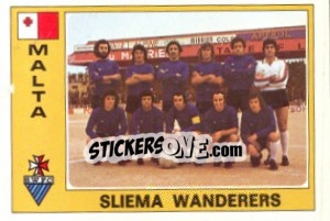 Cromo Sliema Wanderers (Team) - Euro Football 77 n. 185 - Panini